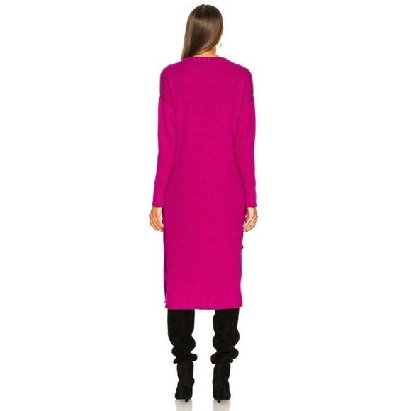 NEW MARA HOFFMAN Sz L FAYRE SWEATER DRESS RIBBED BUTTON MIDI MAXI DRESS - Picture 9 of 10